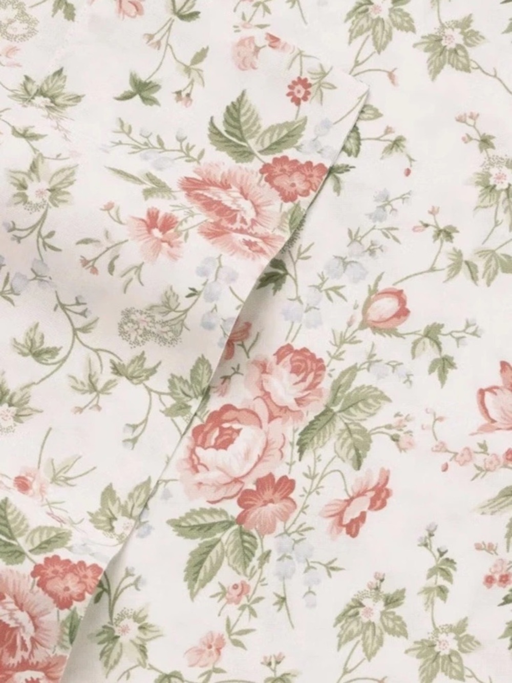 Laura Ashley ~ KING ~ Lilian Floral 4 Pc Sheet Set 100% Cotton Sateen ~ 300TC - Picture 3 of 9